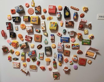 Miniature Food Fridge Magnets • Kawaii Kitchen Decor Set