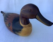 Vintage Wooden Duck, LooksHand Painted, Made in Taiwan