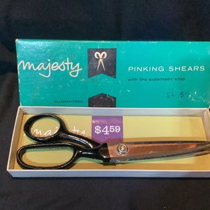 Vintage Majesty By Kleencut Pinking Shears, Original Box