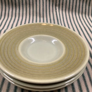 Vintage Franciscan Pebble Beach Saucers, Set of 3, Earthenware