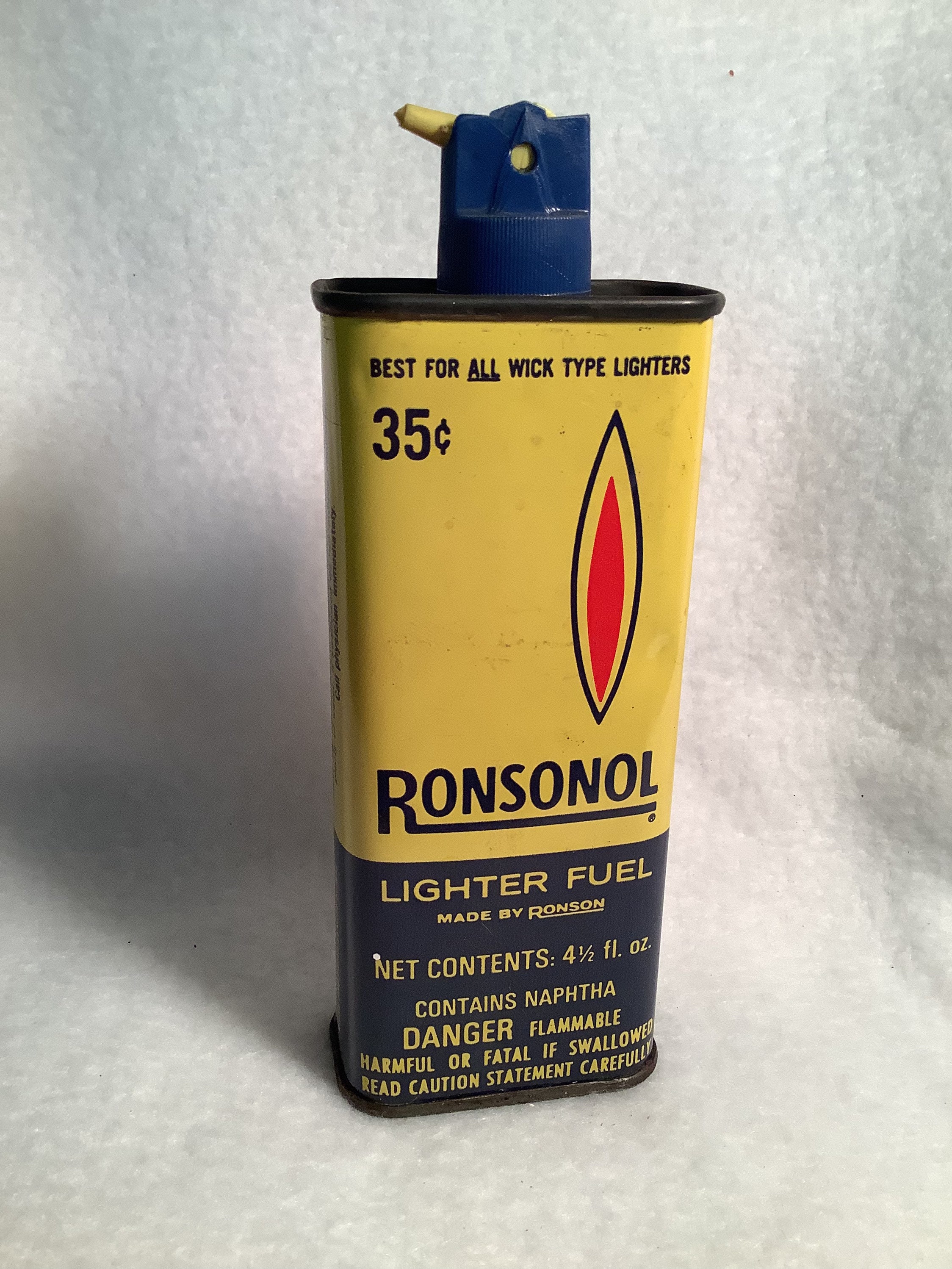 Vintage .35 Cent Robsonol Lighter Fluid Tin Can, Empty - Etsy