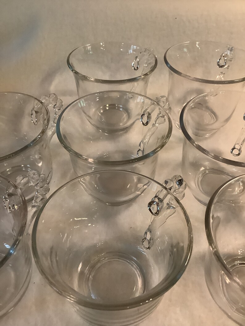 Imperial Glass Candlewick Punch Bowl Glasses Set of 10 Etsy