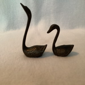 Vintage Brass Set of Geese