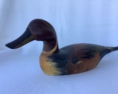 Vintage Large Wooden Duck, Looks Hand Painted