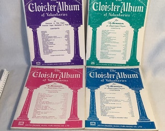 The Cloister Album Of Voluntaries, Book 1,2,4 & 5, Vintage Music Books