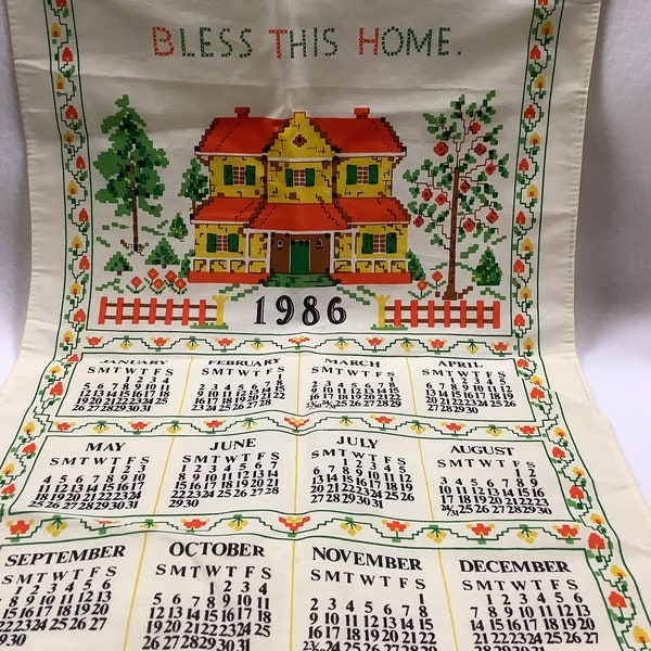 1986 Calendar - Etsy