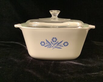 希少 1966-1969 ブルー コーンフラワー コーニングウェア P-1 3/4-B