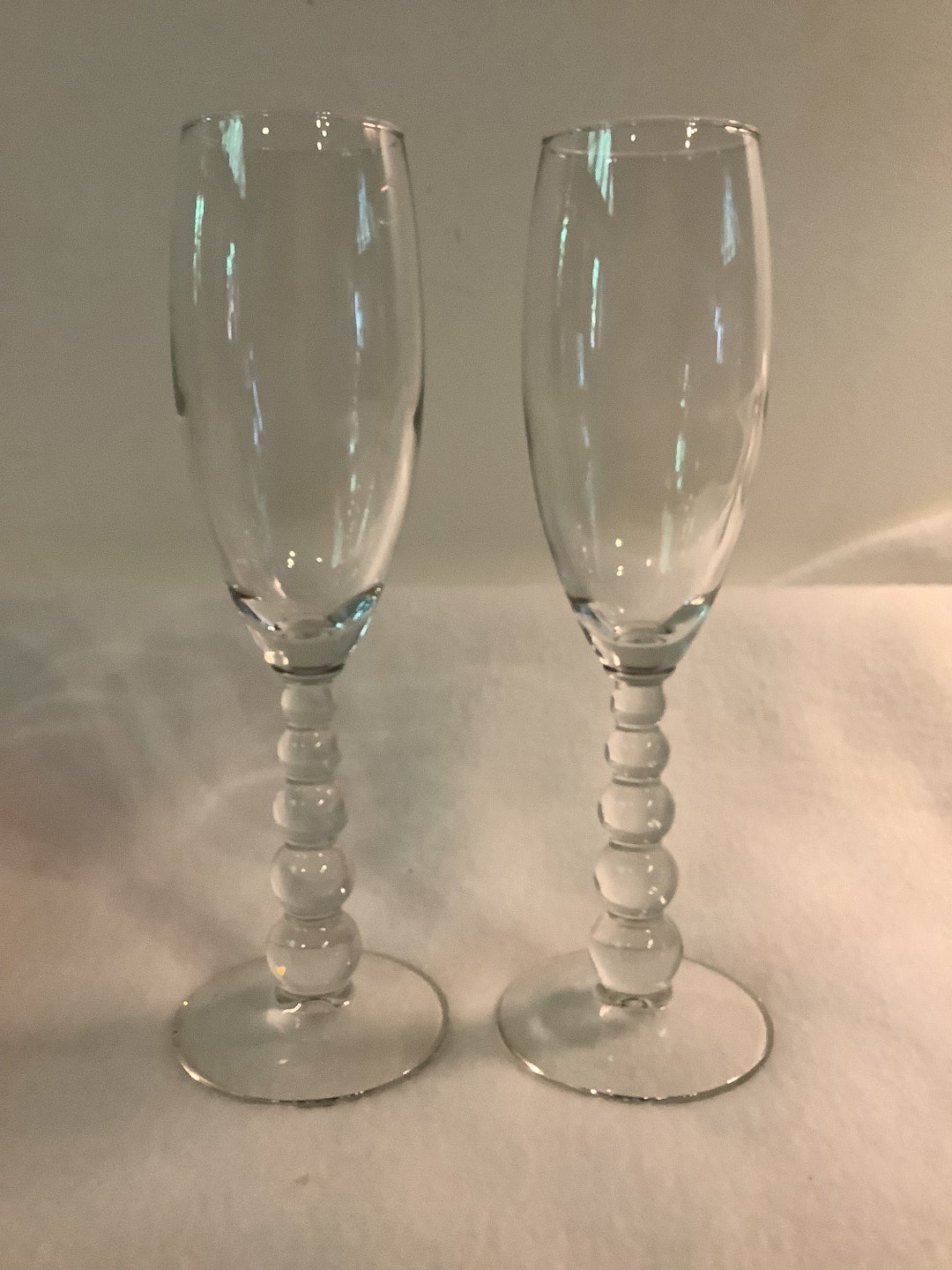 Imperial Glass Candlewick Bubble Champagne Glass Set of 2 Etsy