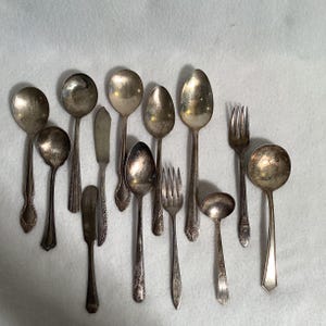 W.M. Rogers and Rogers Brothers Silverware, Multiple Pattens, 13 Pieces