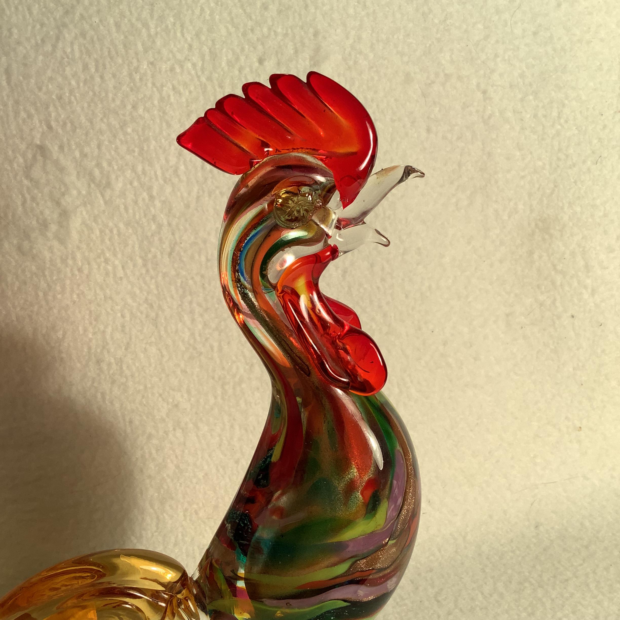 ムラーノ グラス ルースター、Vetro Artistico Veneziano - Etsy 日本
