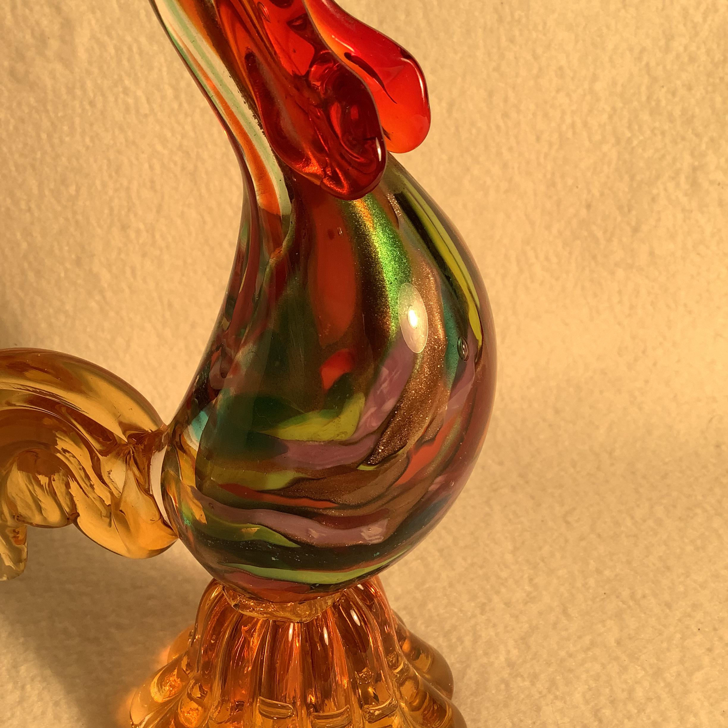 ムラーノ グラス ルースター、Vetro Artistico Veneziano - Etsy 日本