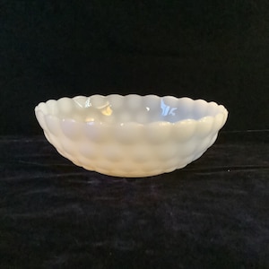 Anchor Hocking Milk Glass Serving Bowl