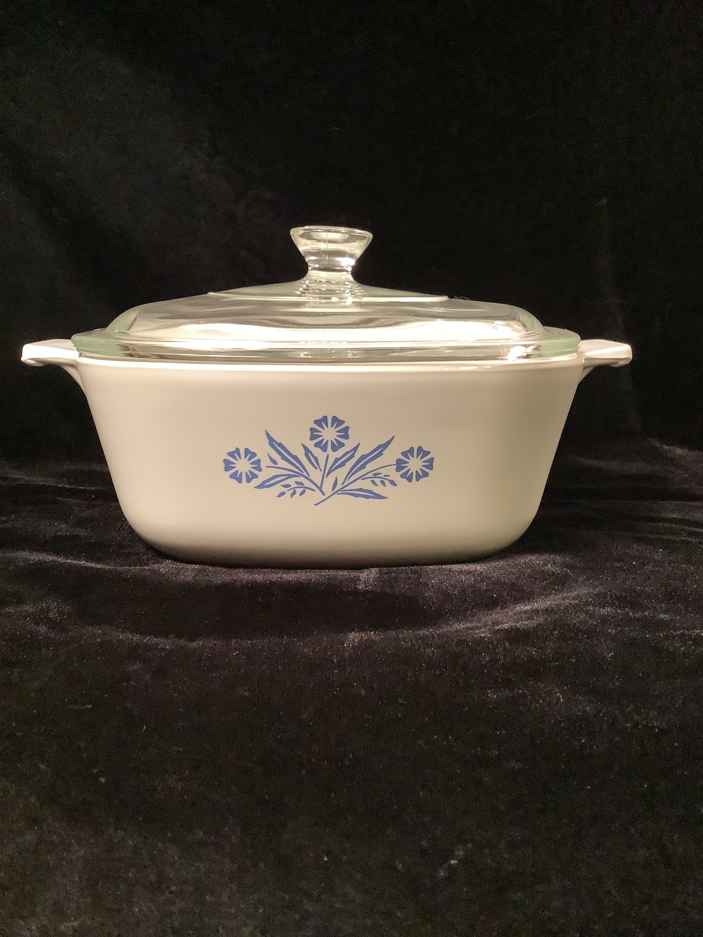 ブルー コーンフラワー コーニングウェア ポット P-1 1/2-B