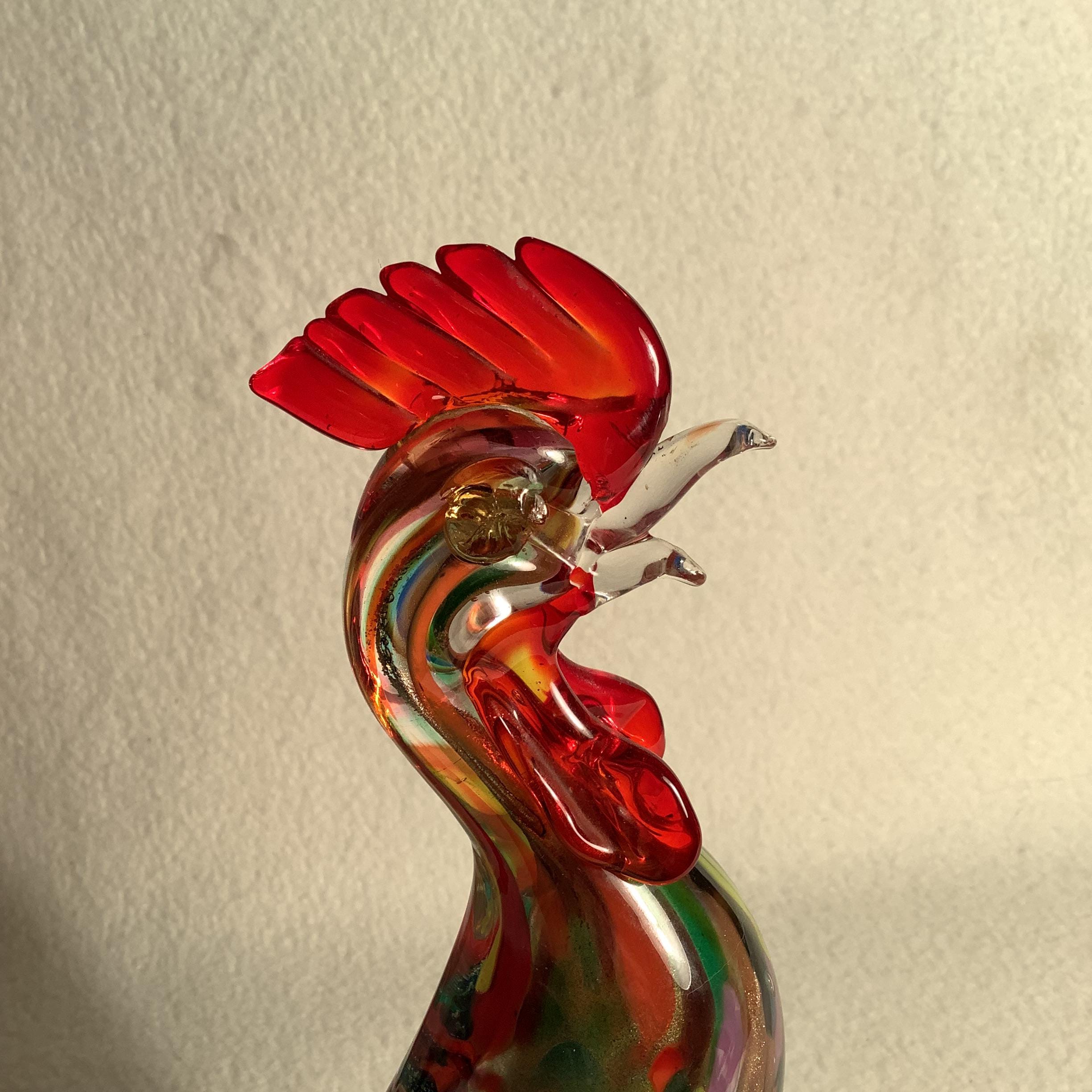 ムラーノ グラス ルースター、Vetro Artistico Veneziano - Etsy 日本