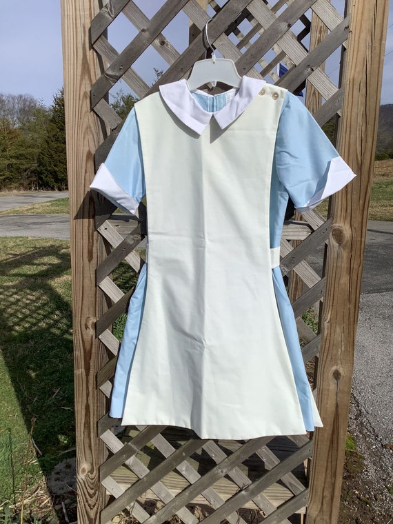 Vintage Blue and White Nurse Uniform, 34L RN 4148… - image 1