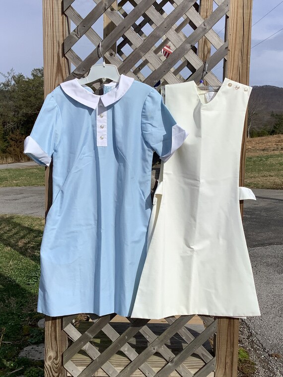 Vintage Blue and White Nurse Uniform, 34L RN 4148… - image 5