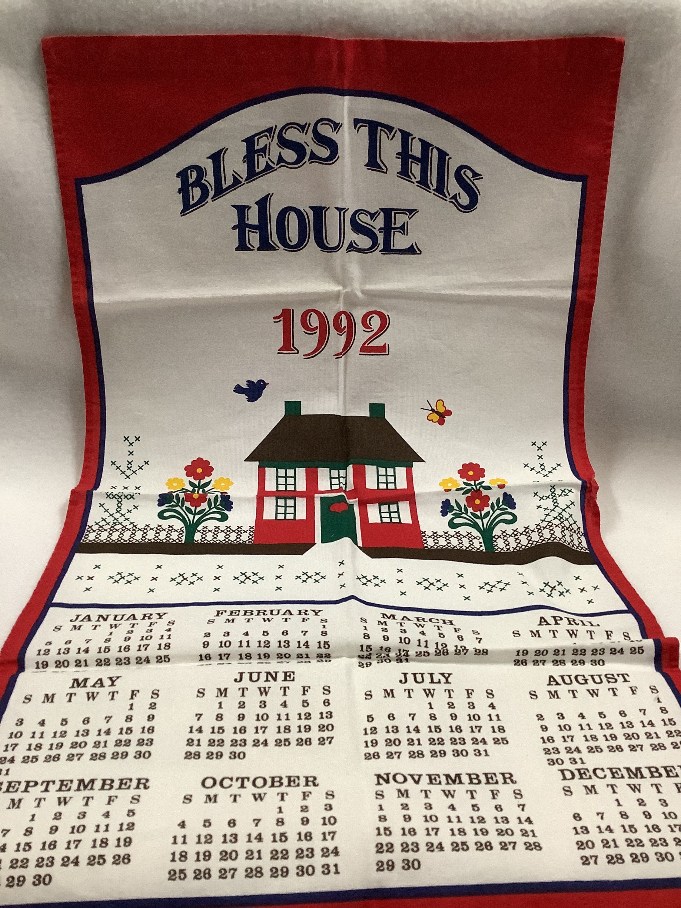 1992 Bless This House Cloth Calendar - Etsy