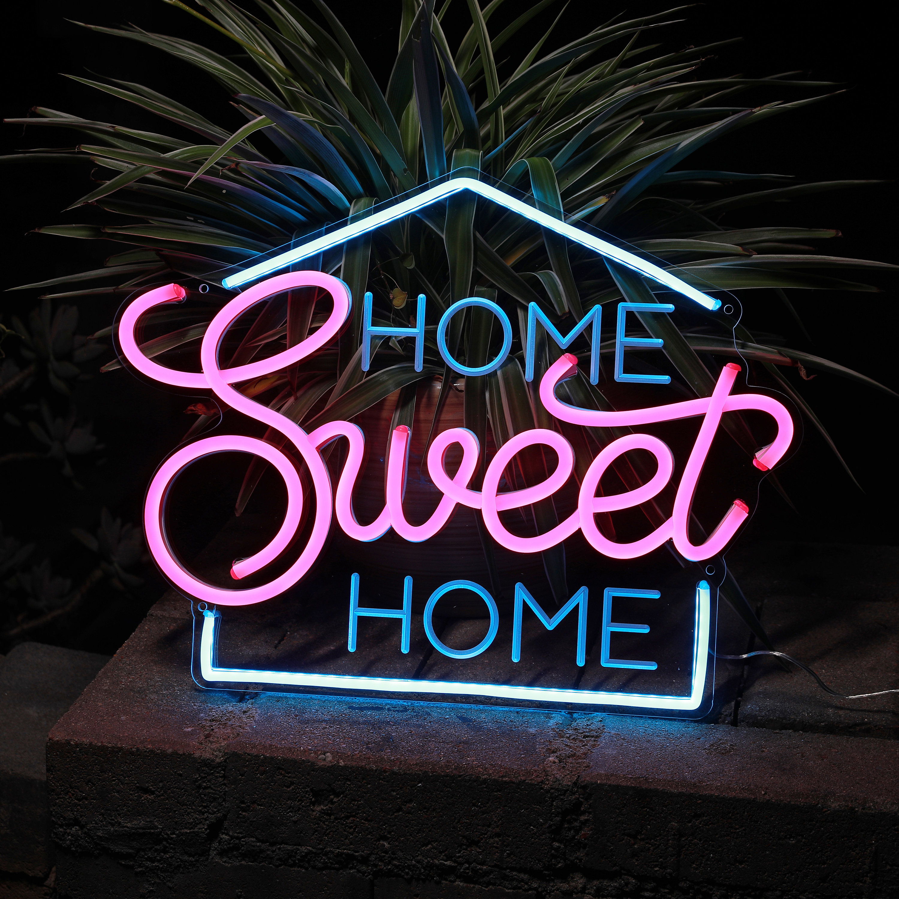 SYLHOME Home Sweet Home LED Neon Light Sign 15.8 X 11.5 USB Wall Decor  Sign Bedroom Living Room Kid's Room Family Birthday Party Housewarming
