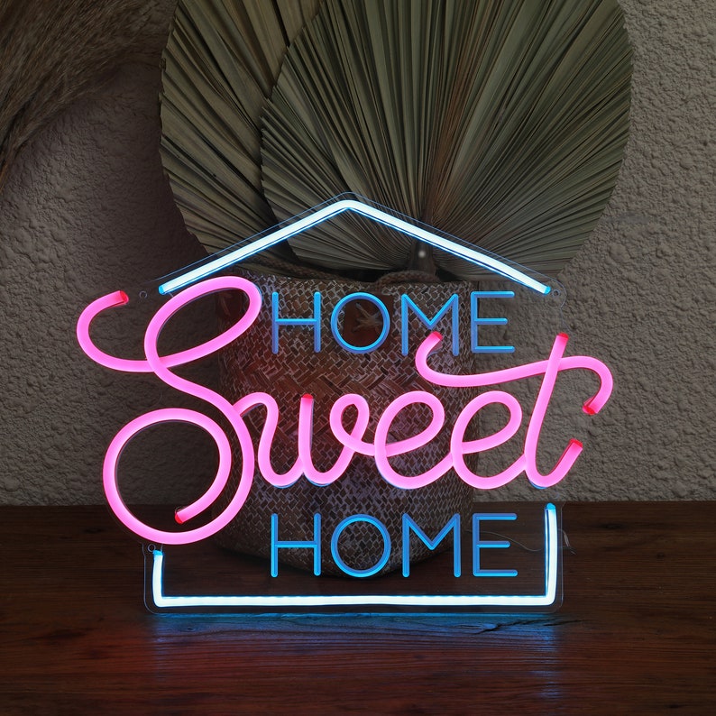 Home Sweet Home Neon Signs LED Neon Light Personalized Gift Etsy
