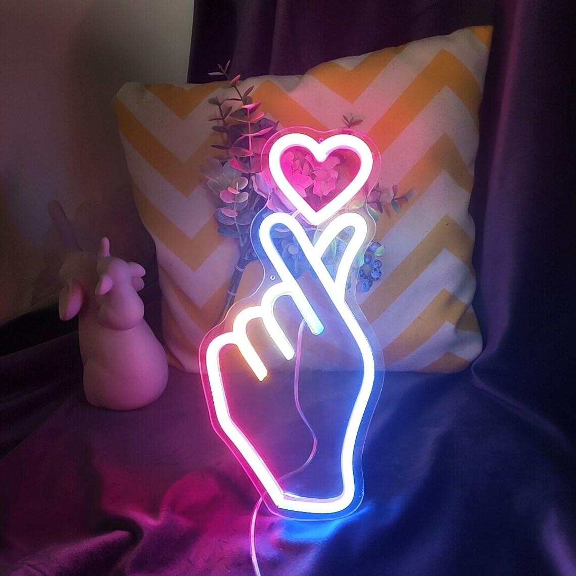 Finger Heart Neon Signs LED Neon Light - Etsy