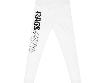 Leggings — Leggings con estampado lateral "De la pobreza a la riqueza"