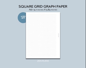 BULLET JOURNAL Graph Paper, Printable Graph Paper Numbered Pages, Square  Grid Paper, 5mm Square Graph Paper, A4 A5 Letter PDF 