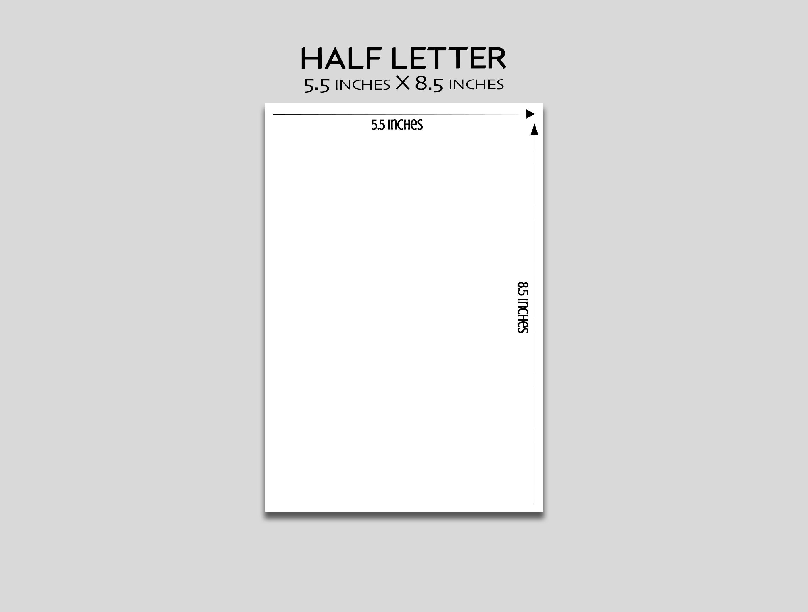 HALF LETTER Printable Square Grid 5mm Graph Paper Planner Inserts ...