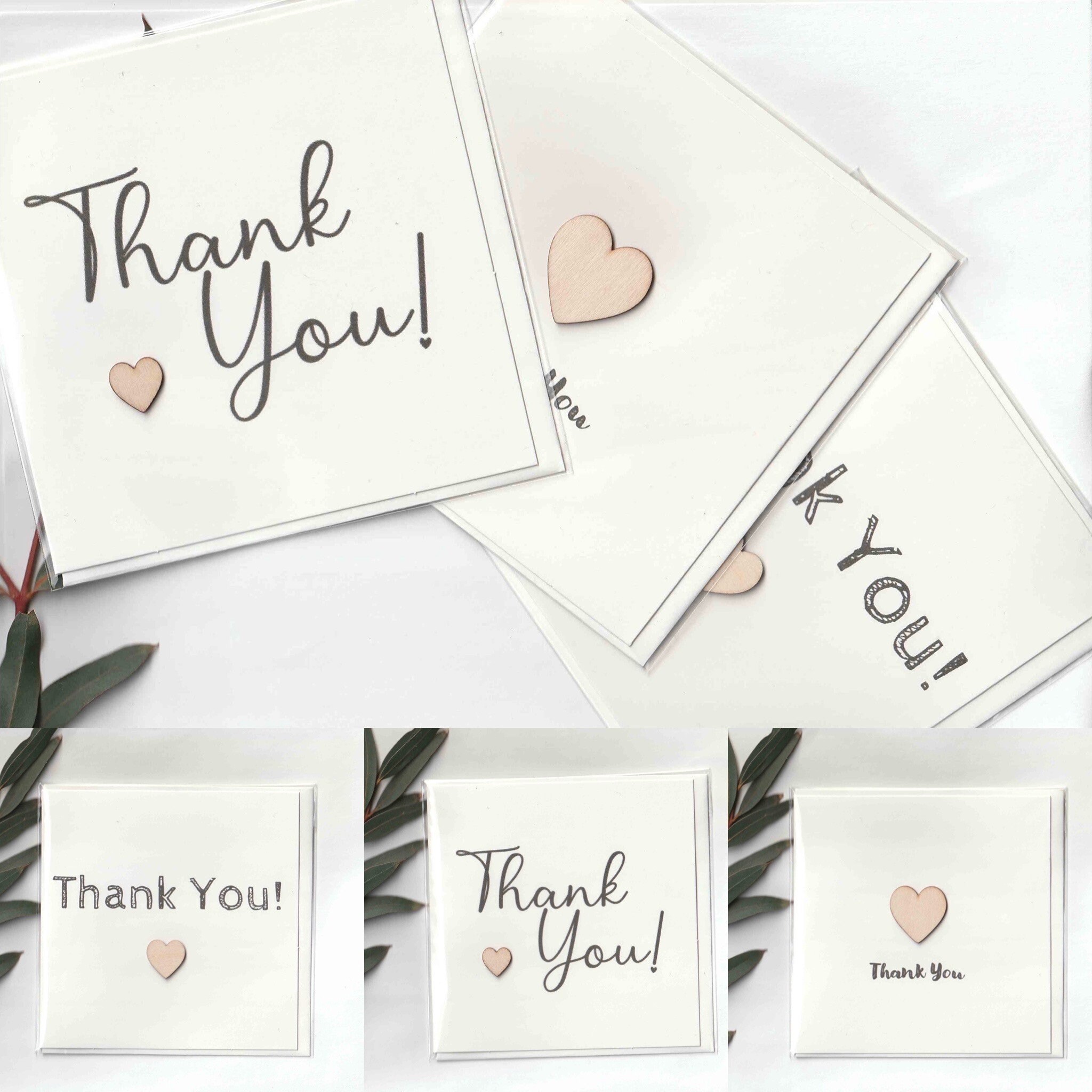 Thank you card pack of 3 or individual personalised for her or Etsy
