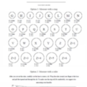 britain ring size chart uk ring size chart printable ring etsy