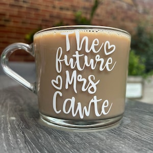 The Future Mrs Mug | glass mug | tea | coffee | mug | engagement | wedding | bride