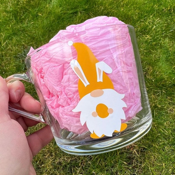 Egbert the Easter Gonk Mug | Easter | Tea | Coffee | glass mug | drinkware | gnome | gift | Spring