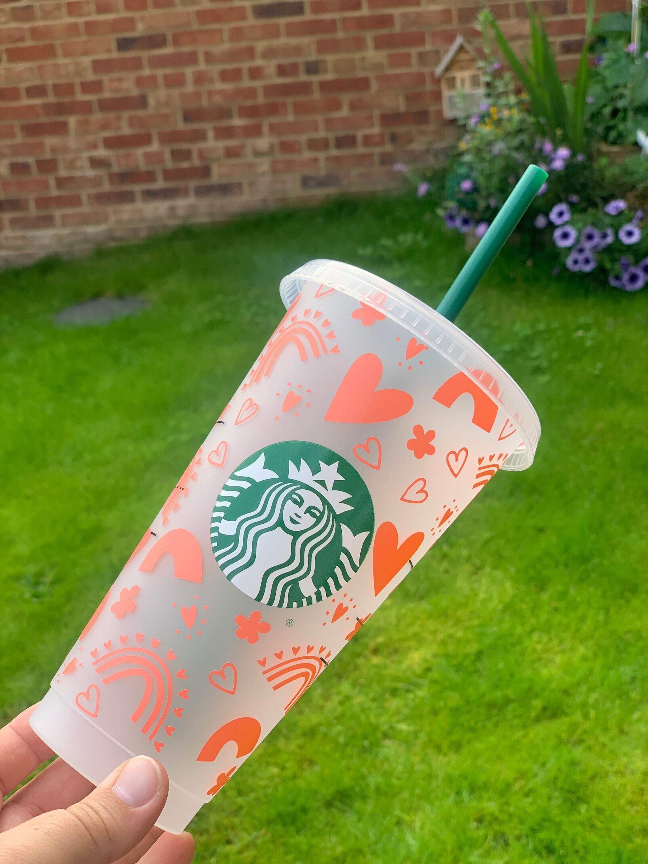 The Starbucks Boho Rainbow Starbucks Cold Cup Tumbler Etsy