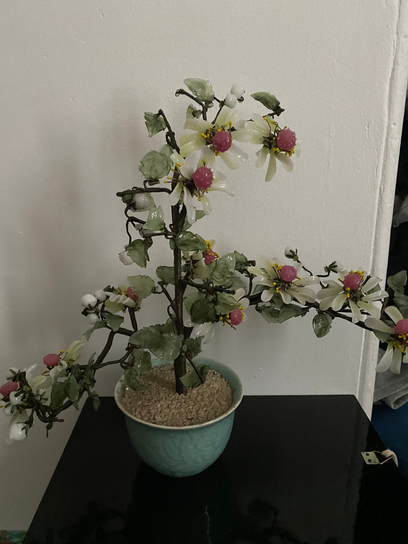 Large Jade Glass Chinese Bonsai Tree Etsy Australia