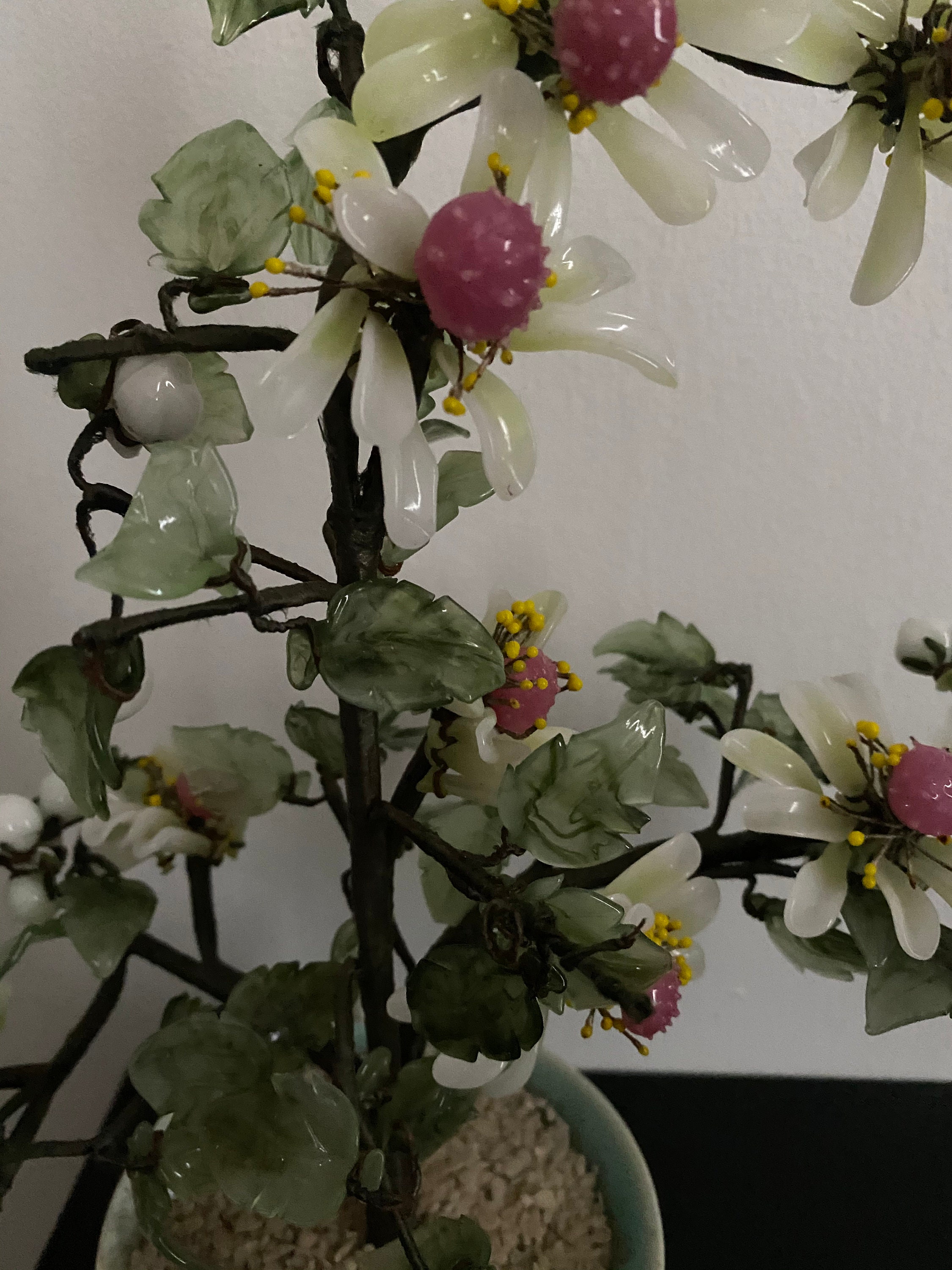 Large Jade Glass Chinese Bonsai Tree Etsy Australia