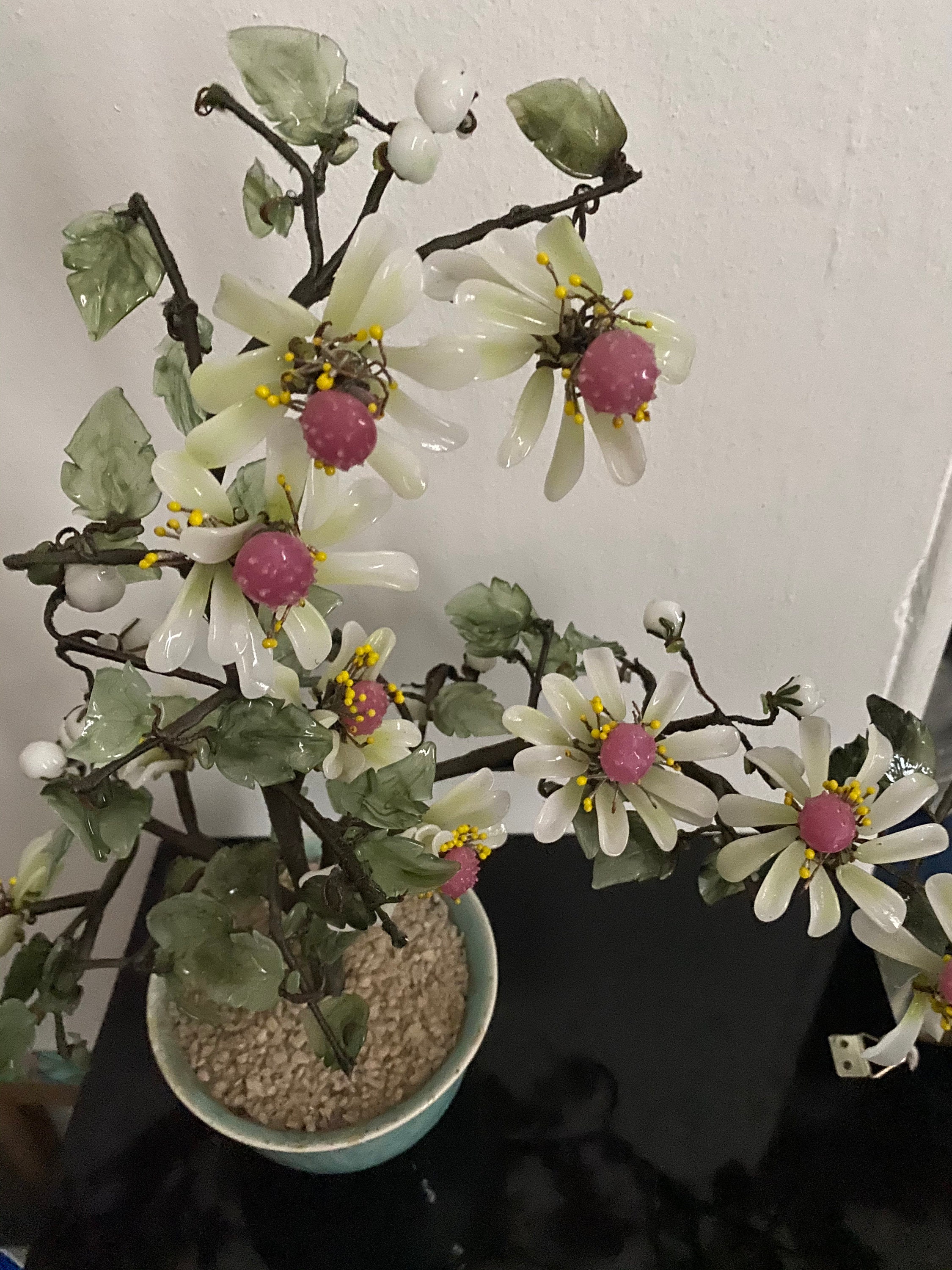 Large Jade Glass Chinese Bonsai Tree Etsy Australia