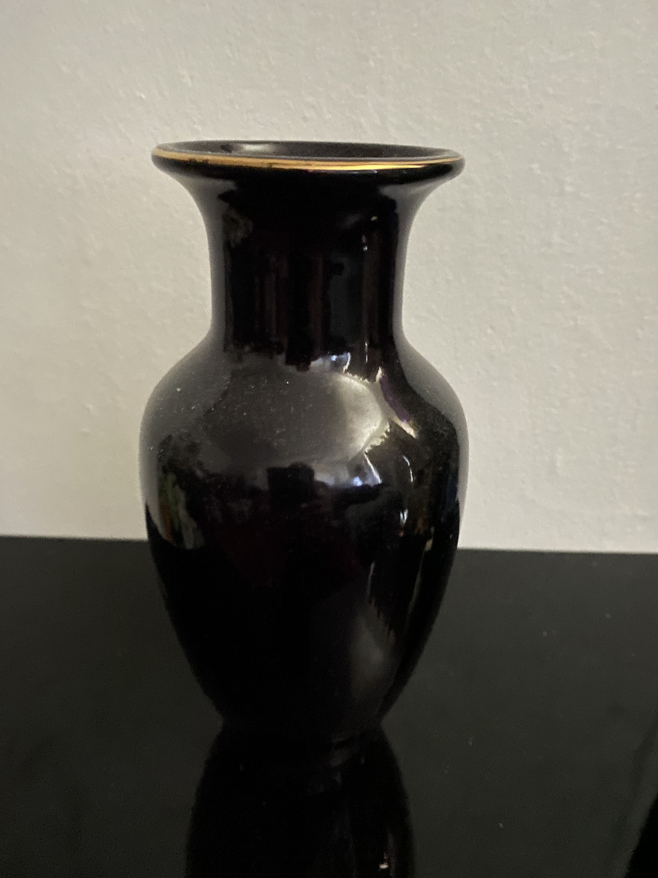 Gold and Black Otagiri Japanese Vase Etsy UK