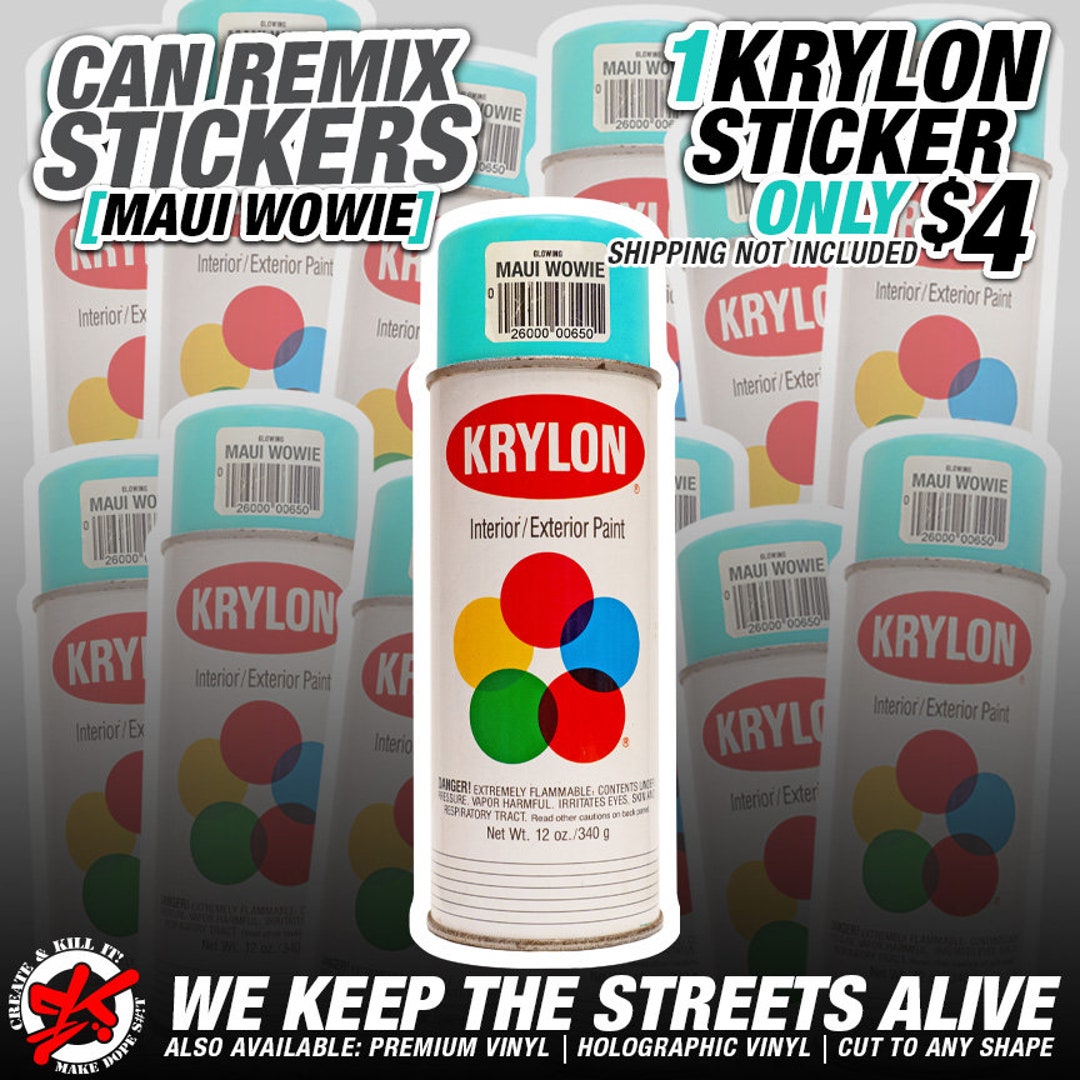 Krylon Maui Wowie Vintage Spray Paint Can Sticker Vinyl Sticker Glossy Graffiti Art Etsy
