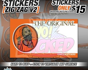 Zig Zag v2 Eggshell Stickers | Graffiti | Sticker | Sticker Pack | Art | Eggsghells