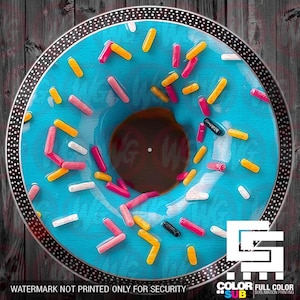 Donut v2 DJ Turntable Slipmat Record Pad Gift - single