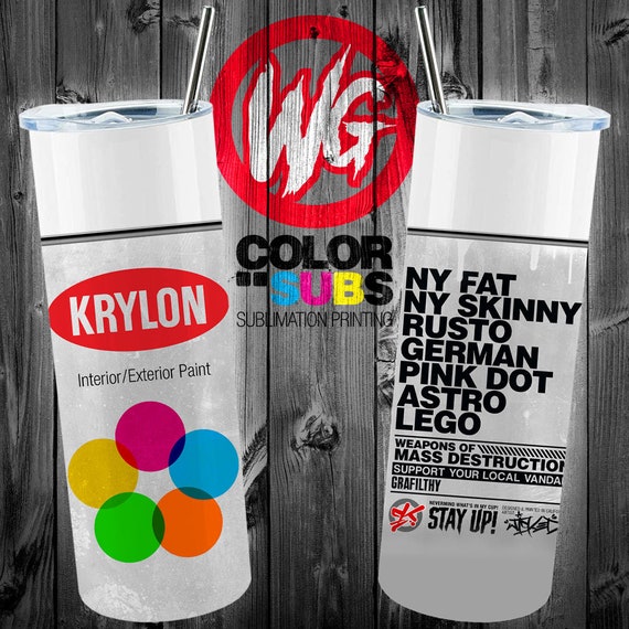 Krylon Cap V2 Graffiti 20oz Drink Tumbler Art Spray Paint Etsy