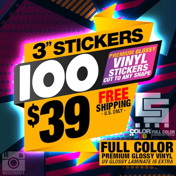 Custom Logo Stickers  Free Custom Shapes & Full Color Printing
