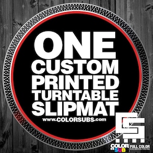 ONE Custom Printed DJ Turntable Slipmat Record Pad with your photo, or artwork - single