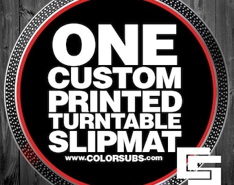 ONE Custom Printed DJ Turntable Slipmat your photo, text, or artwork - single