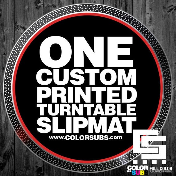 ONE Custom Printed DJ Turntable Slipmat Record Pad with your photo, or artwork - single
