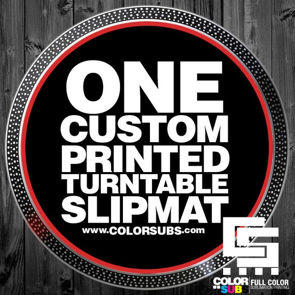 ONE Custom Printed DJ Turntable Slipmat your photo, text, or artwork - single