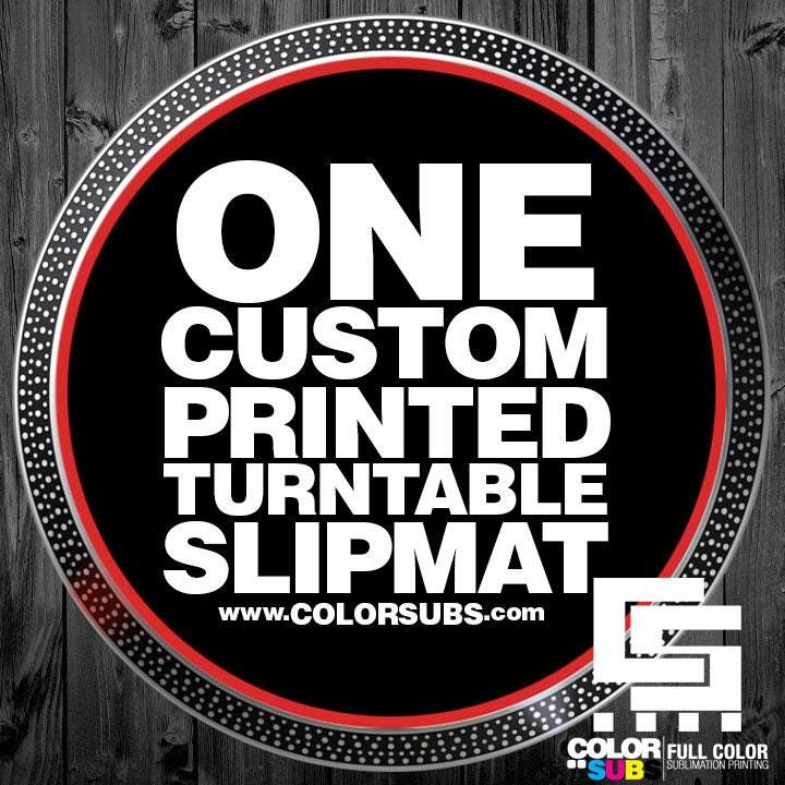 ONE Custom Printed DJ Turntable Slipmat Record Pad with your photo, or artwork - single