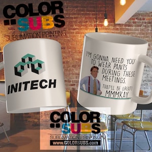 Initech Office Space mug virtual meeting funny co worker gag hilarious work