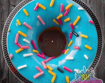 Donut v2 DJ Turntable Slipmat Record Pad Gift - single