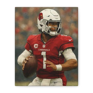 Kyler Murray Matte Canvas, NFL Football Art, Cardinals Fan Gift
