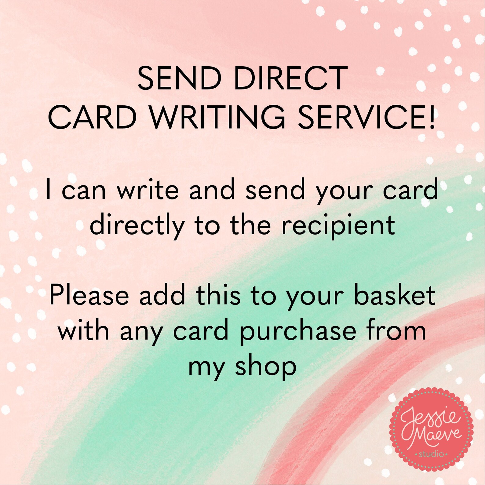 Card sent direct Handwritten card Write and send service | Etsy